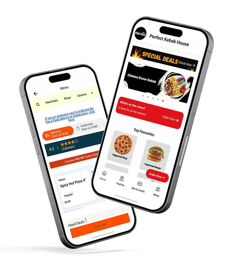 Perfect Kebab House Felixstowe App Mockup